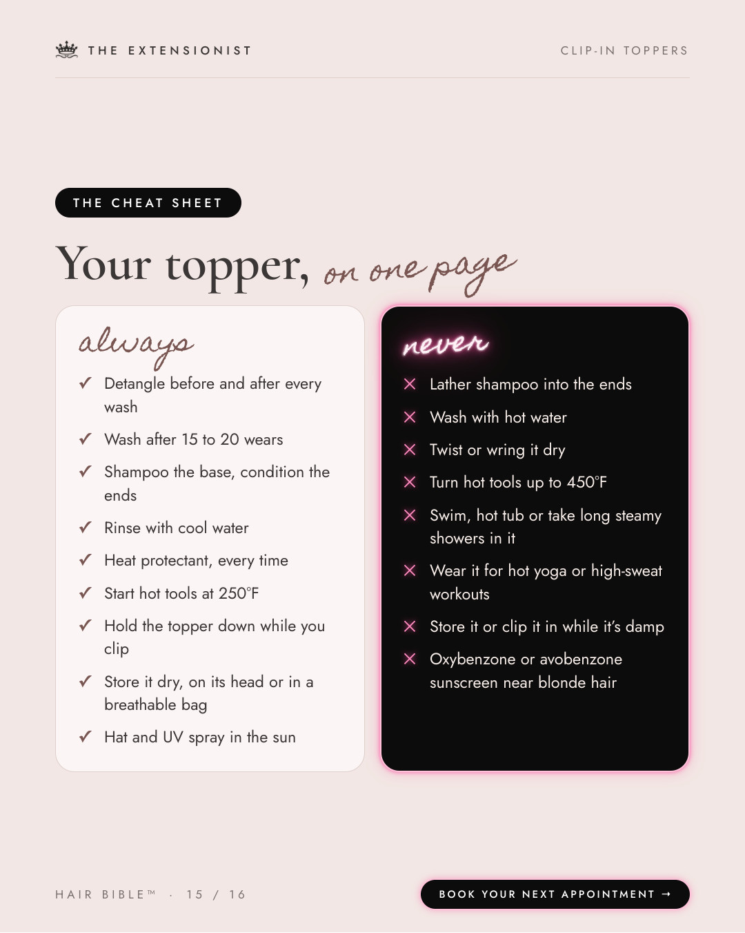 Clip-in Hair Bible, page 15 of 16