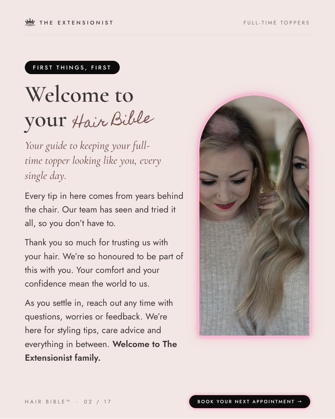 Full-time topper Hair Bible, page 2 of 17
